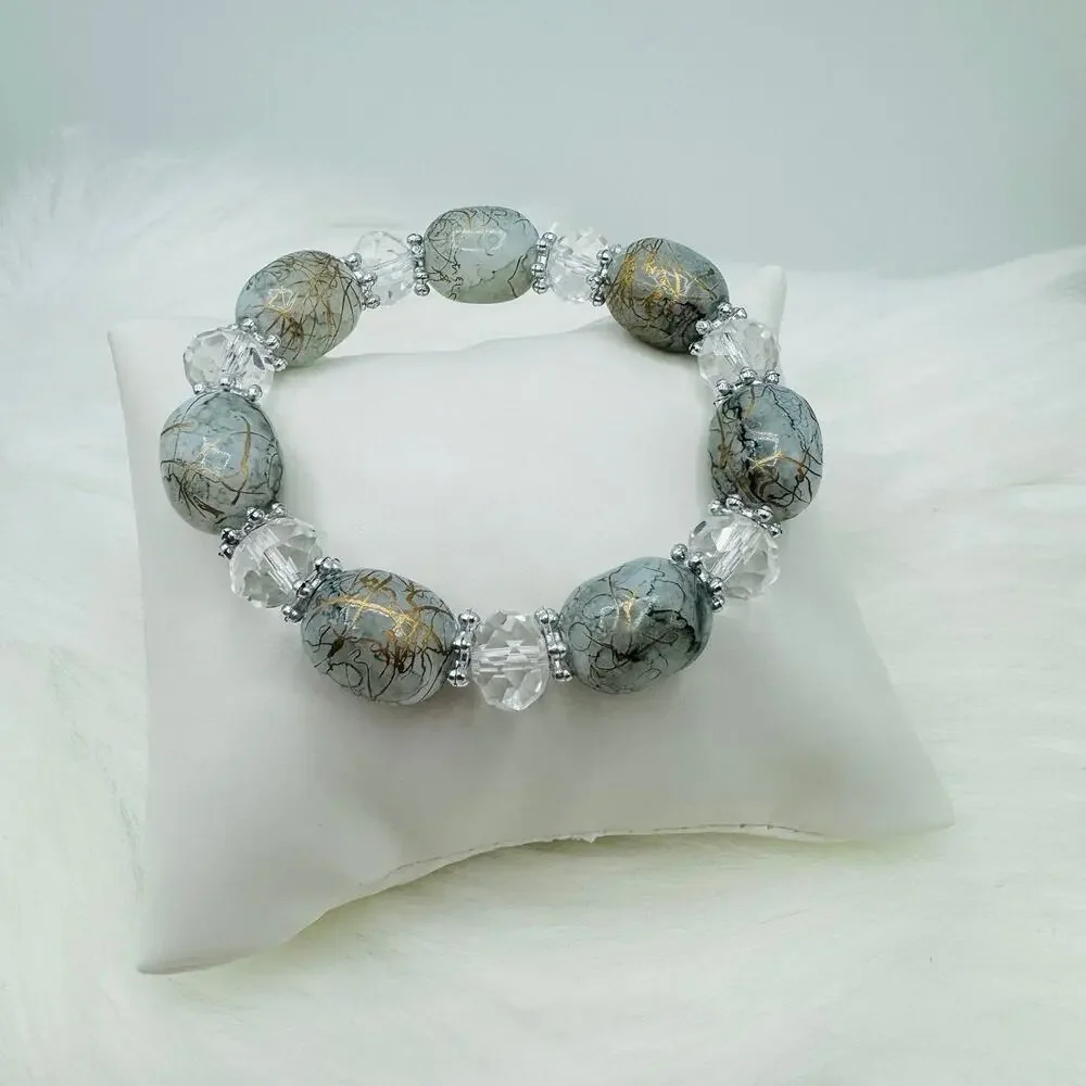 Ash Barrel Design Beaded Bracelet